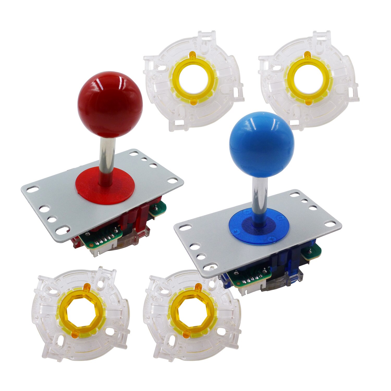 Sj@jx arkadspel joystick kit fight stick cirkulär åttakantig limiter för pc raspberry pi mame