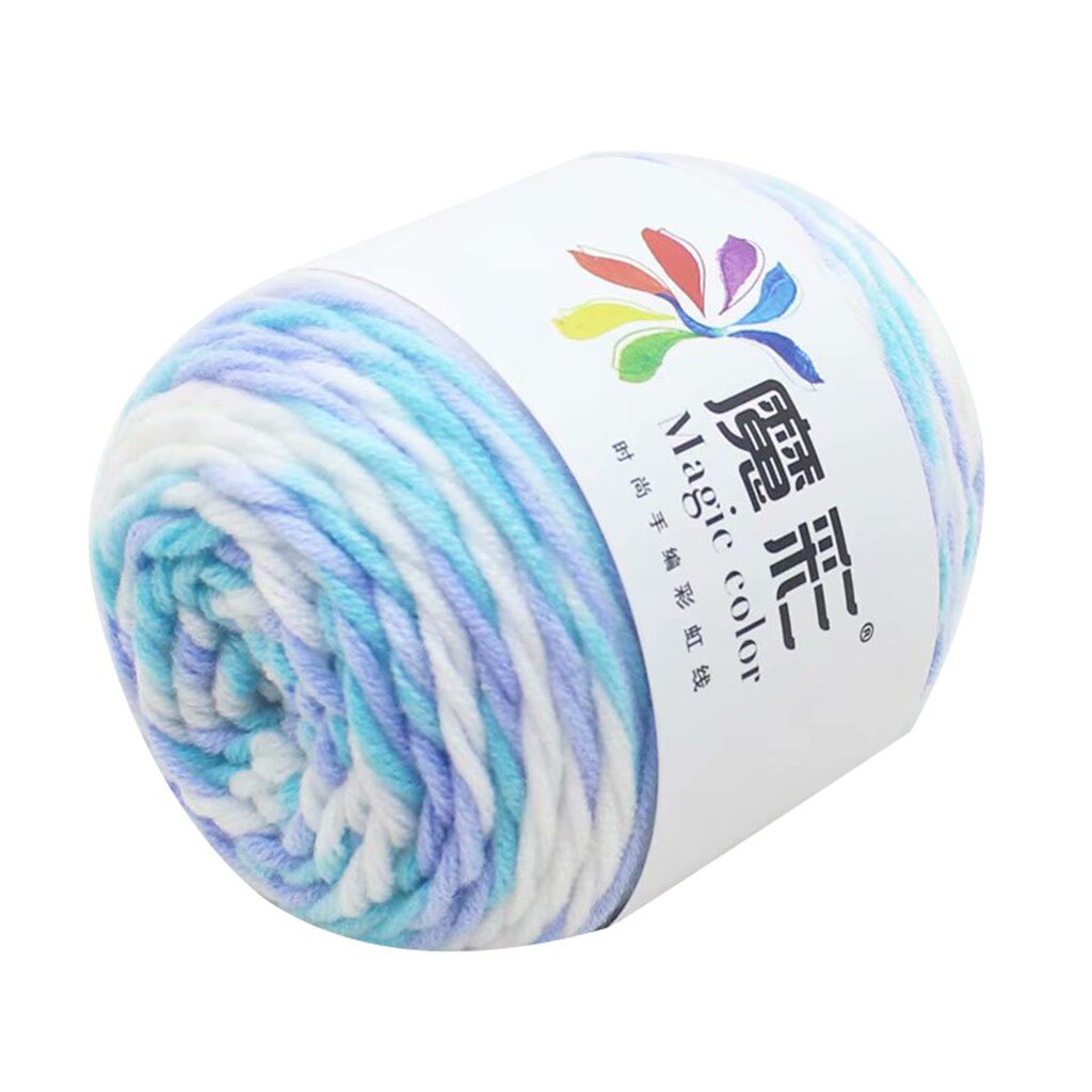 5 Strands Of Rainbow Plush Mink Cashmere Yarn Fine Hand-Knitting Thread For Woman Cardigan Scarf Suitable пряжа #3: B