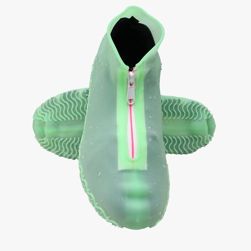 Waterdichte Rits Siliconen Schoen Cover Regen Laarzen Unisex Outdoor Solid Antislip Antislip Slijtvaste herbruikbare Shoe Cover