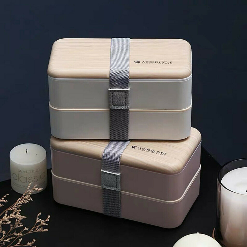 Magnetron Grote Capaciteit Verwarmbare Lunchbox Magnetron Lunchbox Japanse Bento Box 2 Layer Container Opslag Draagbare