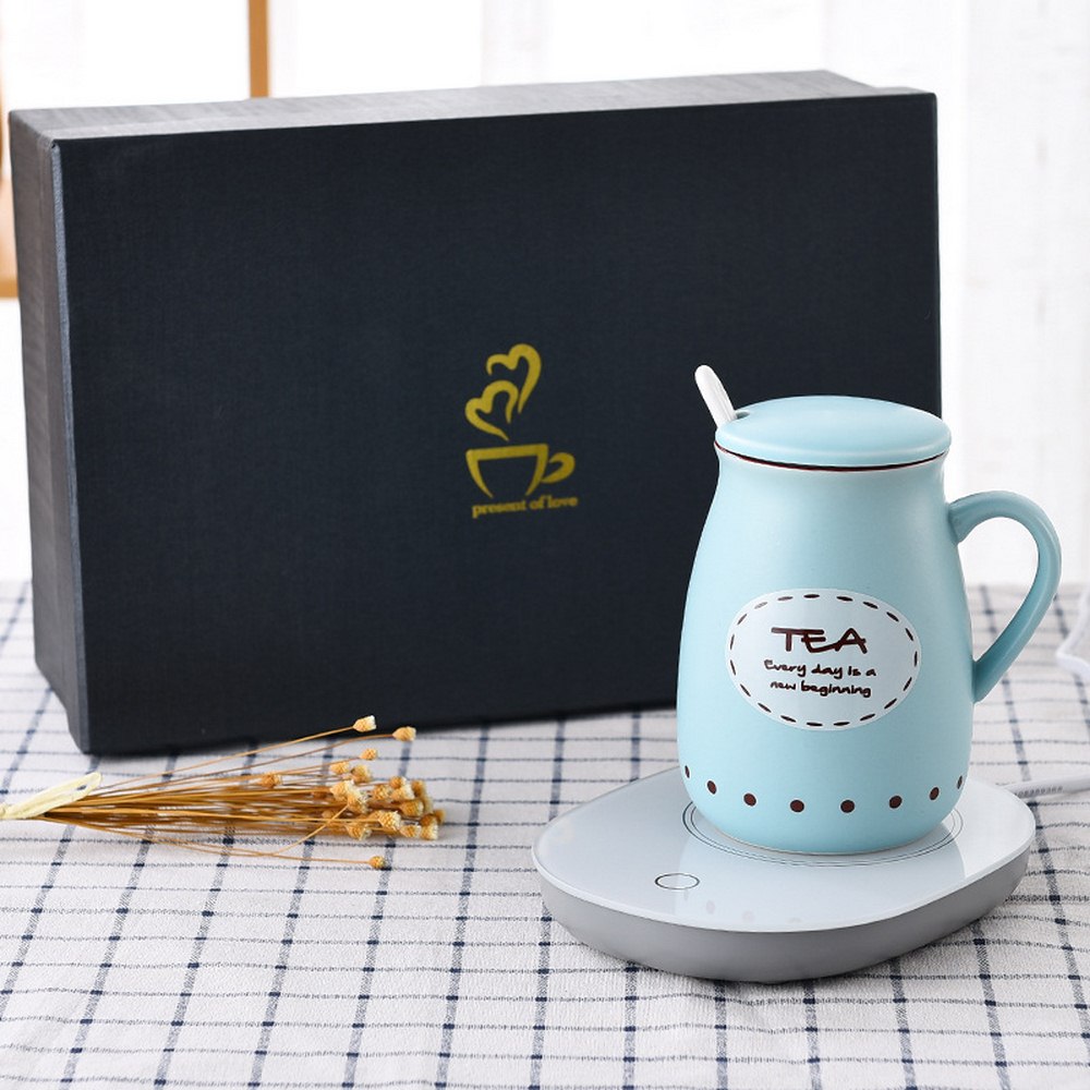 Varmemelk kaffekrus selskapet enhet kopp keramisk intelligent termostat kopp automatisk induksjonsisolasjon utgangspunkt kopp