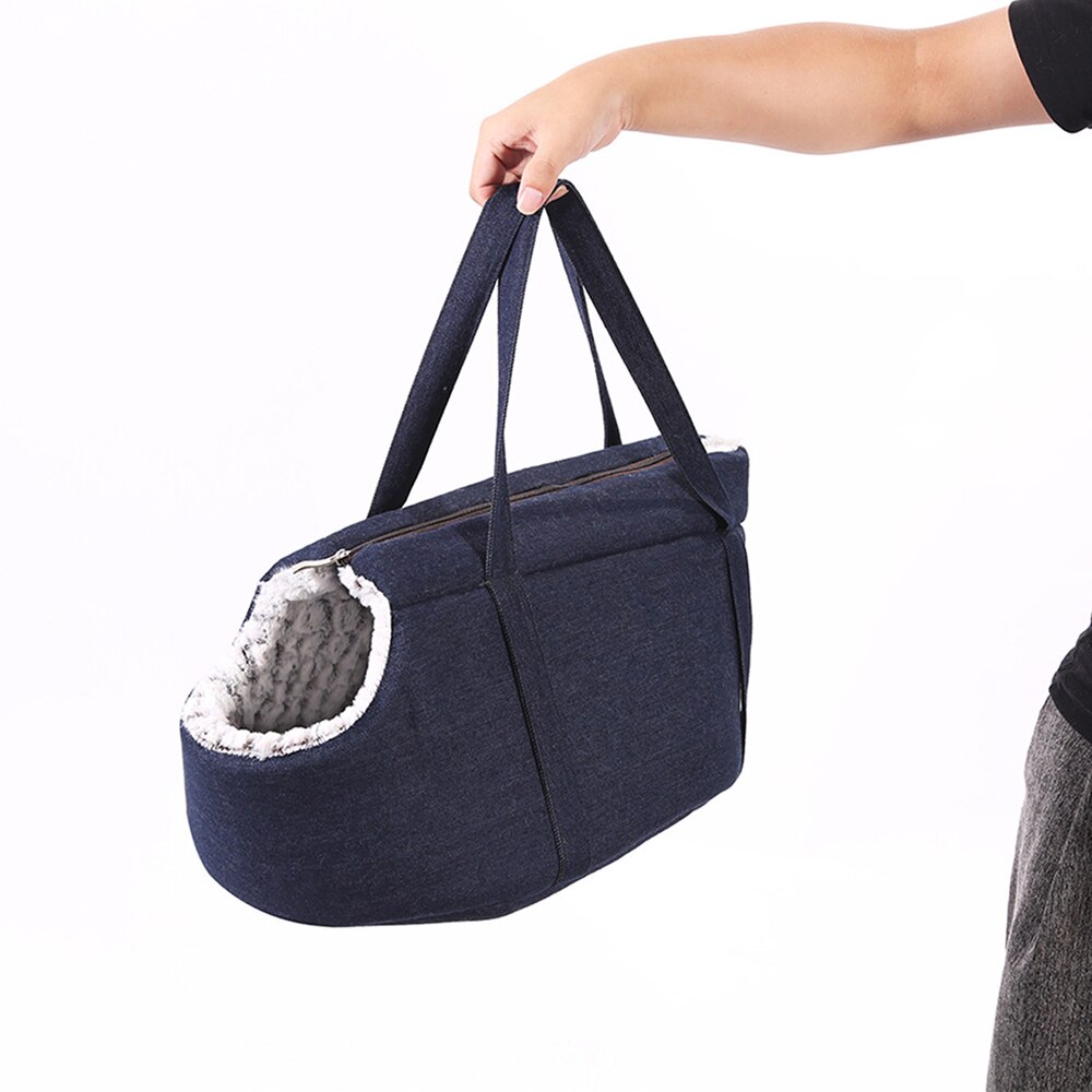 Mochila para transportar gatos, bolsa clássica de ombro para carregar cachorro pequeno