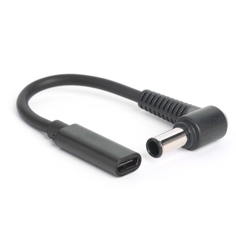 USB C żeńskie do 90 stopni kątowe złącze DC PD szybka ładowarka do laptopa przedłużacz konwerter łącznik adaptera: 6.5x1.4mm