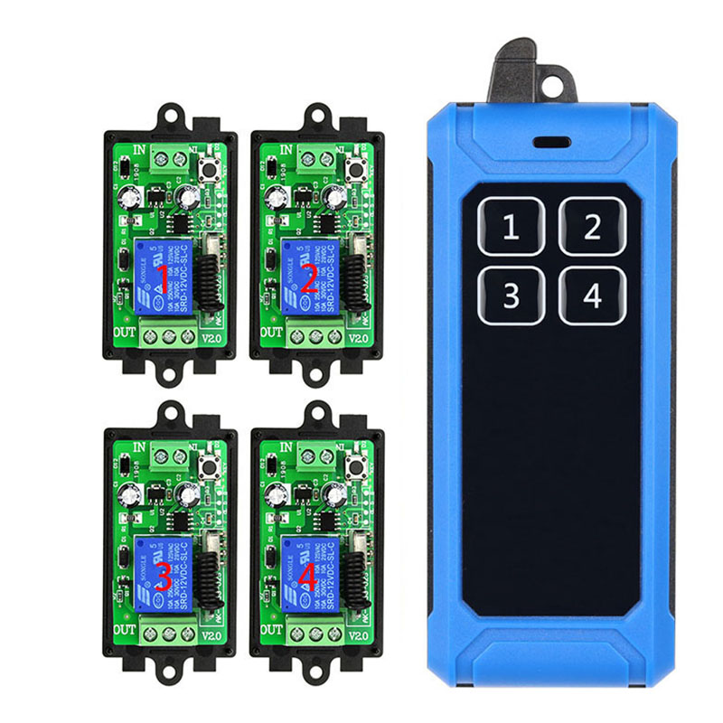 1000M Long Range AC12V 24V 1CH RF Industrial Wireless Remote Control Relay Switch Light / Lamp/ Window / Garage Doors Shutters: Beige / 12 V