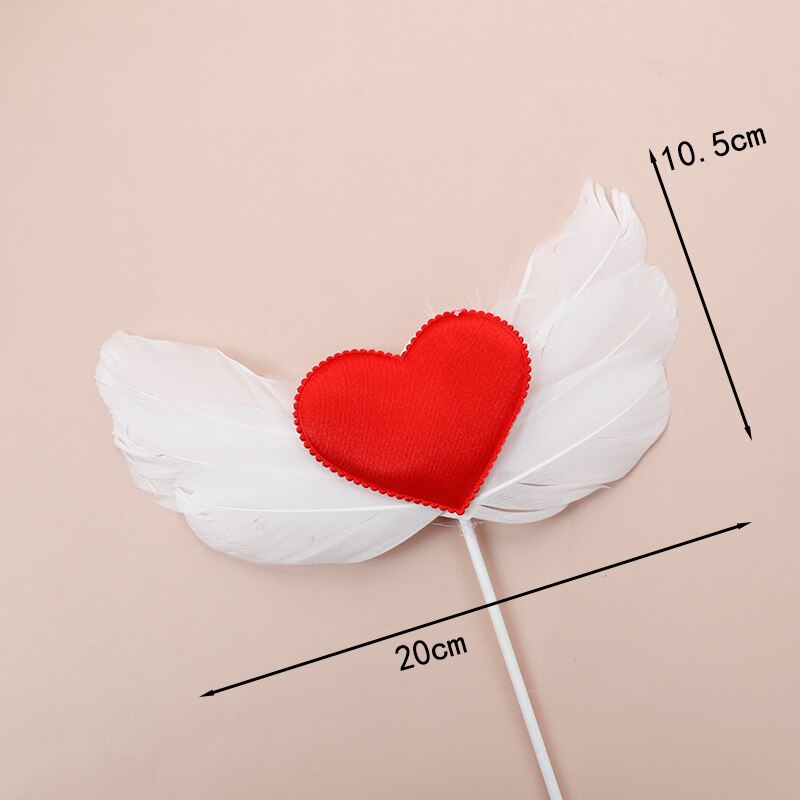 Moeder Omhelsde Baby Gelukkig Moederdag Verjaardag Cake Topper Dessert Decoratie Voor Mum Party Cupcake Toppers Mooie: Wings of hearts