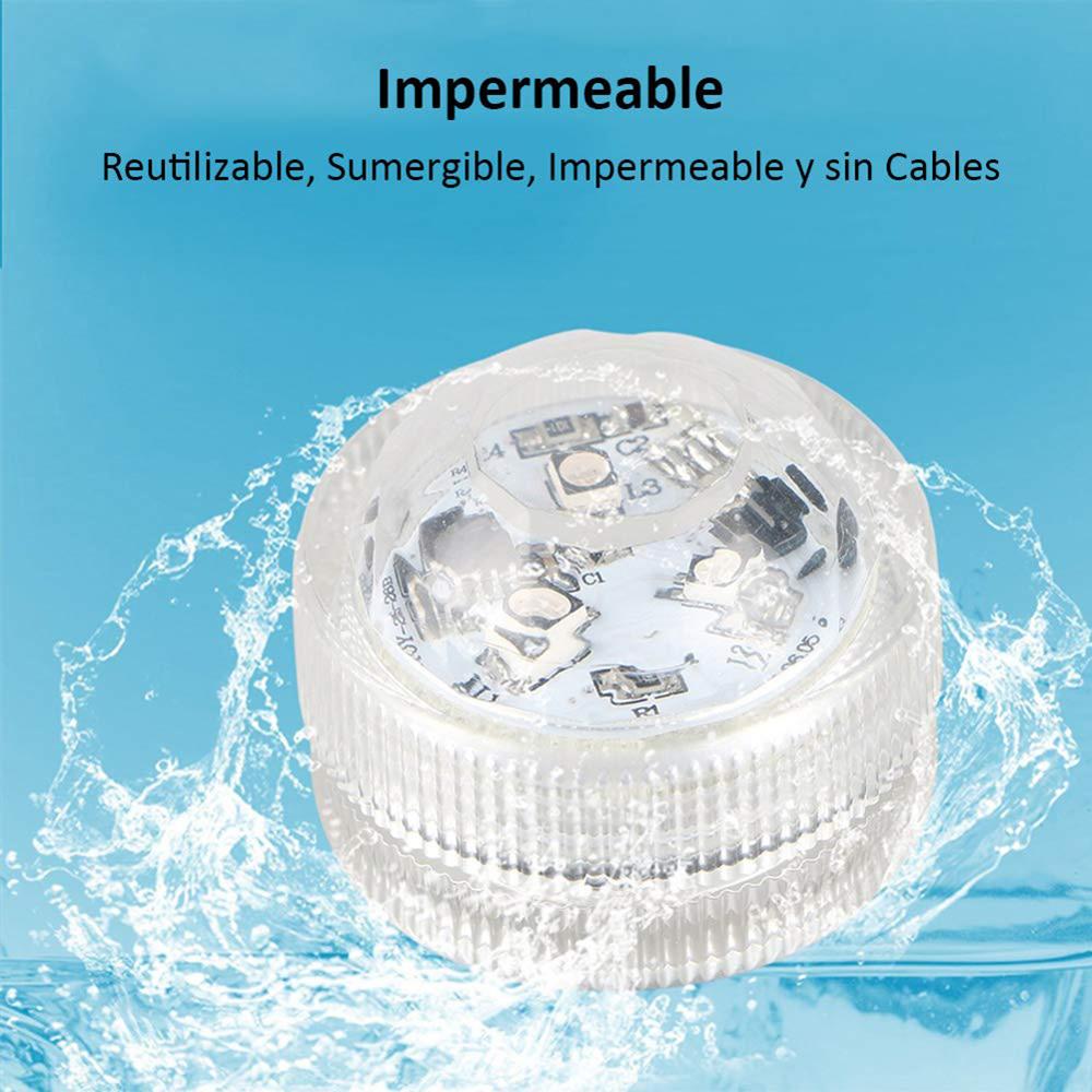 Underwater Led Light IP68 Waterproof Battery Operated Multi Color Submersible Lights For Swimming Pool Fountains Ponds Fishing
