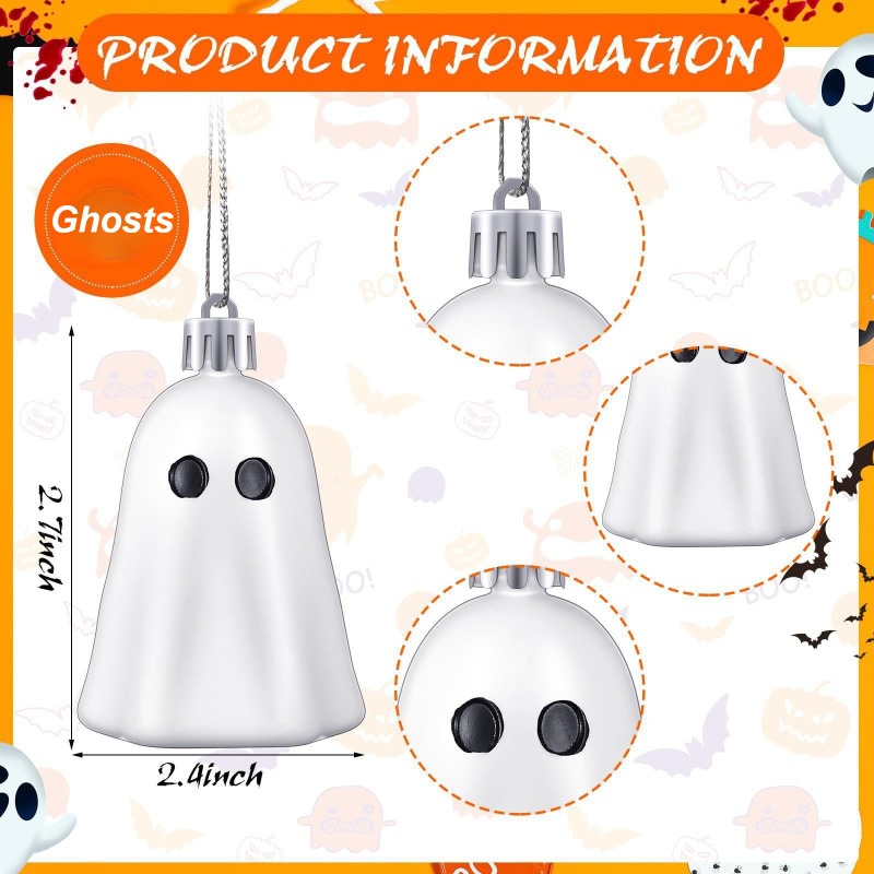 Różowy Duch Halloweenowy Wiszący ornament Ozdoba na Choinkę Świąteczna Wiszące Urocze Duszki Dekoracja na Imprezę Halloweenową
