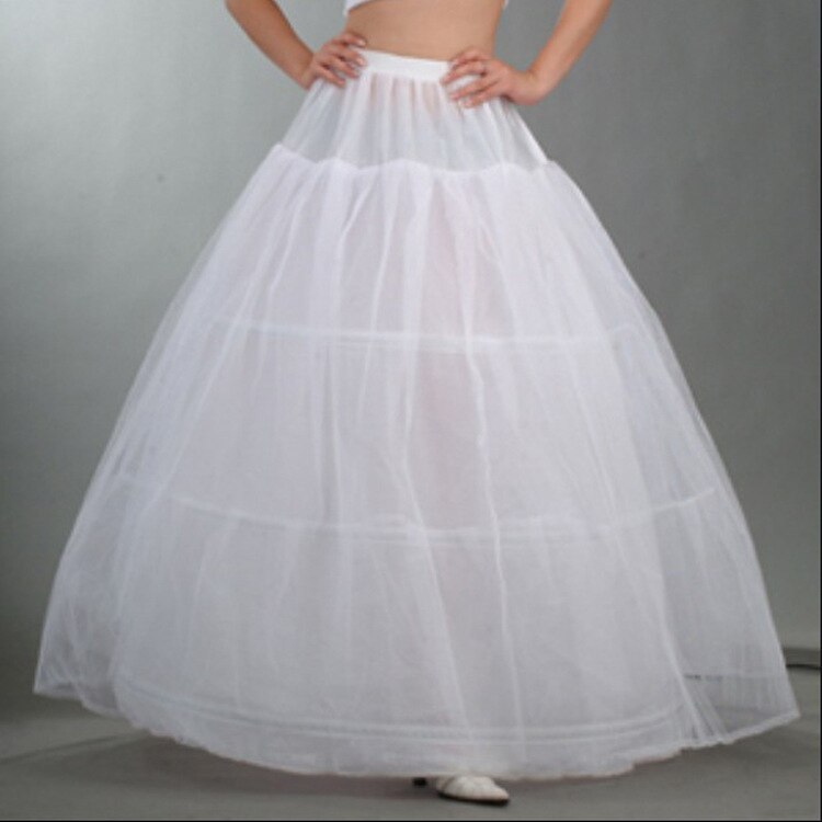 2- laags 3- hoepel elastische taille trouwjurk met trekkoordjurk petticoat onderrok crinoline trouwjurk