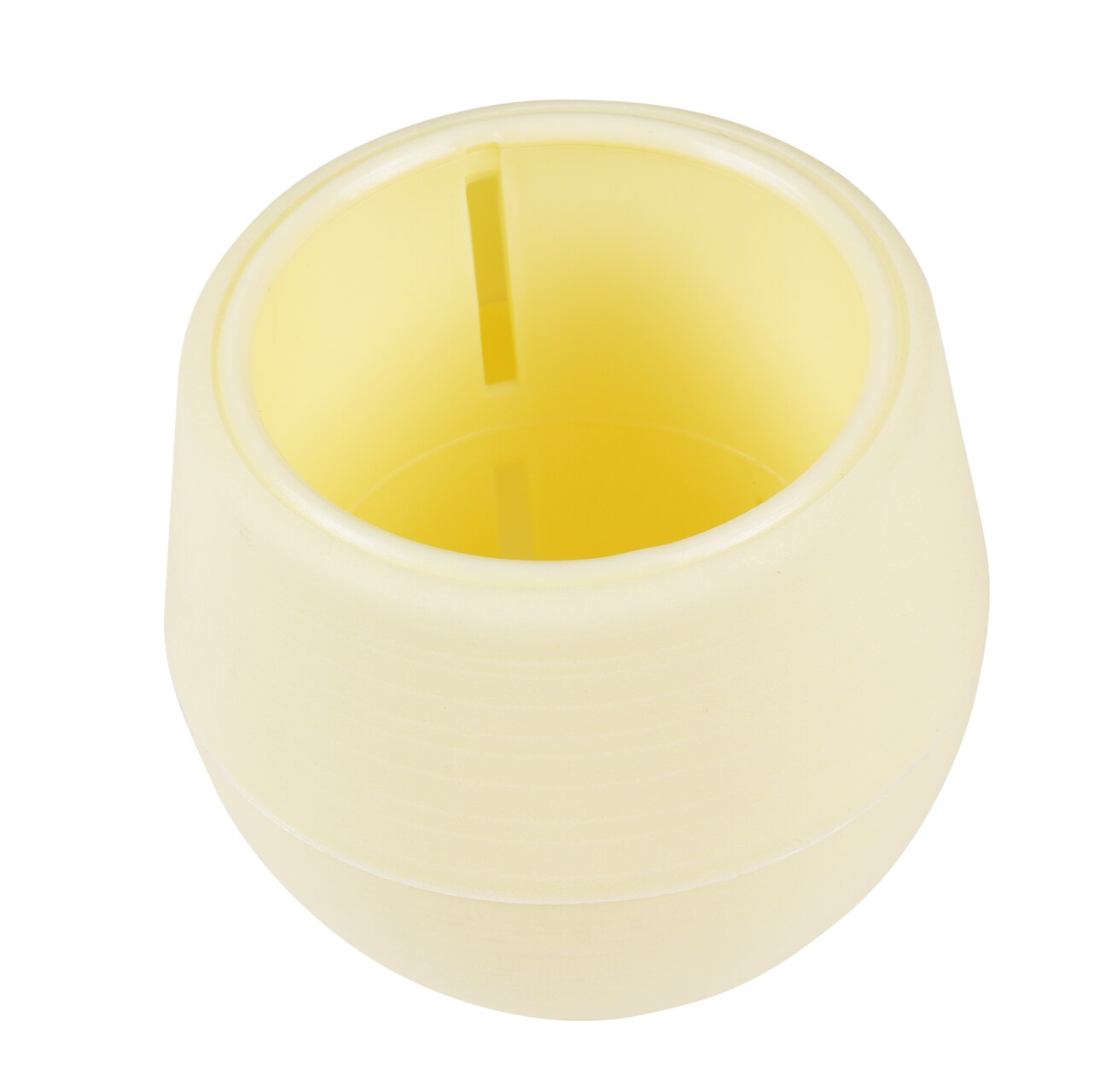 Solid Mini Colourful Plastic Round Plastic Plant Flower Small Pot Garden Home Office Decor Planter: Yellow