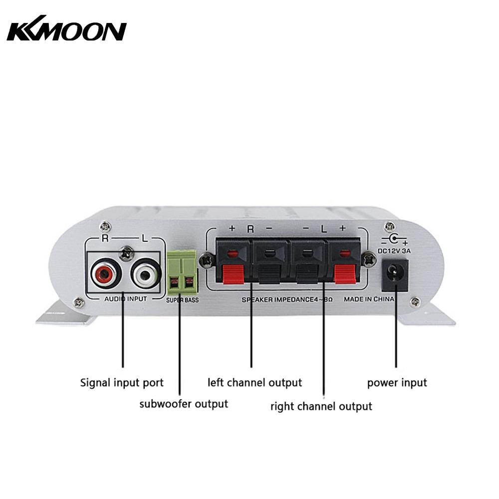 Mini Digital Hi-Fi Power Amplifier 2.1CH Subwoofer Stereo Audio Player Car Motorcycle Home Power Amplifier