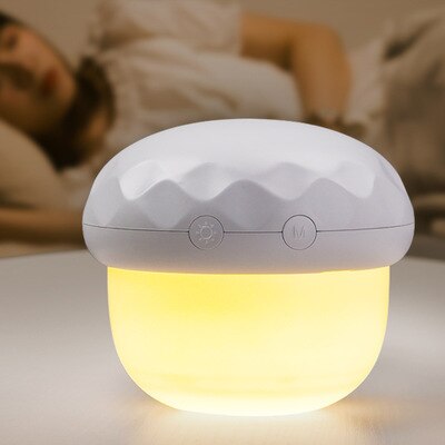 For xiaomi Mushroom projection lamp Children's Bedroom LED Night Light USB charging Color changing starry night light: white