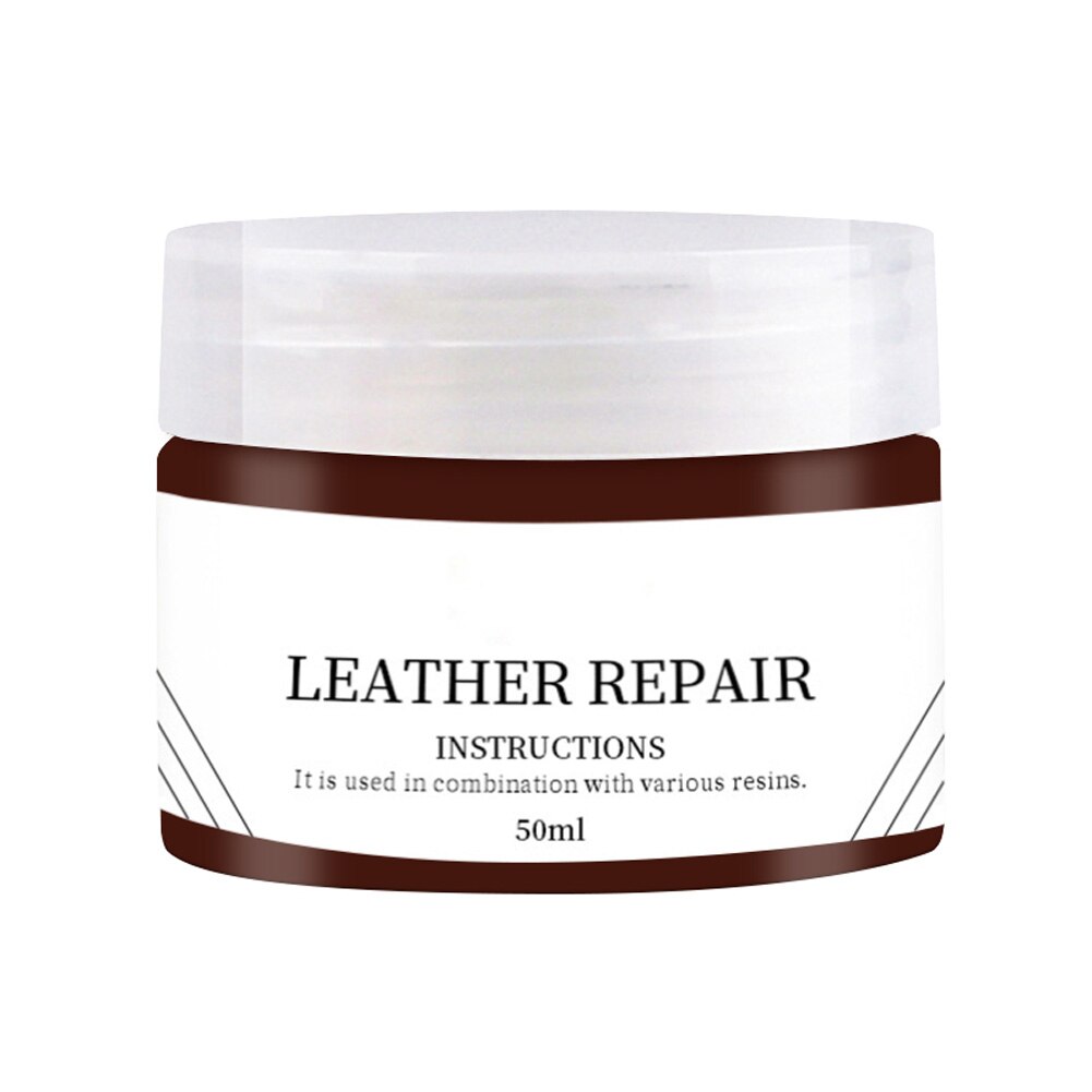 Leather Recolor Cream Repair Gel Scratch Remover for Leather Furniture Sofa Bag Shoes Care Cleaning 50ml FP8: Red Brown