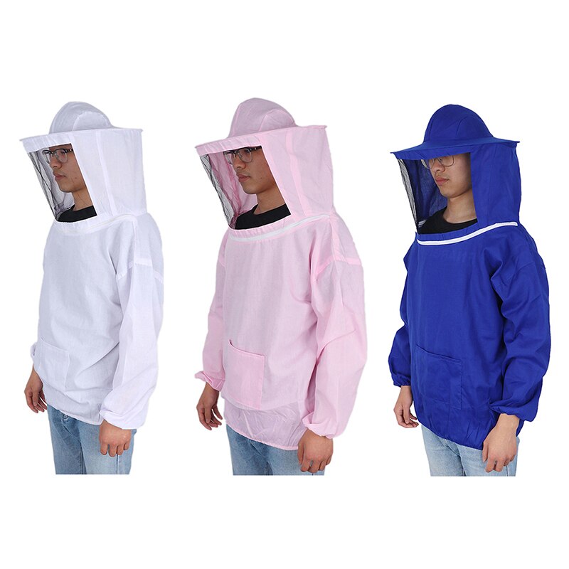 3 Colors Beekeeping Protective Suit Bee Insect Feeding Supplies Keeping Beekeeper Equipment White/Dark Blue/Pink