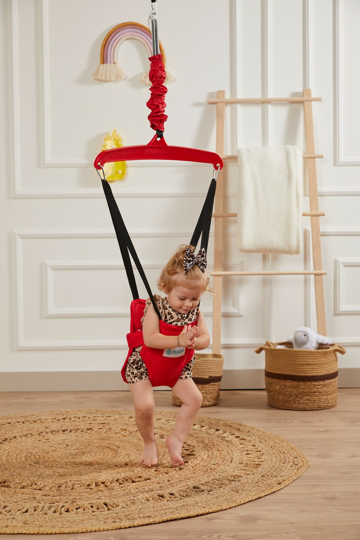 Baby Stuiterende Lente Flexibele Swing Met Riem En Veilig Moeder Producten Meisjes Jongens Kind Accessoires Loophulp