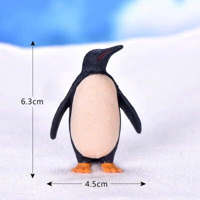 ZOCDOU 1 pièce mignon pingouin pôle antarctique père et fils glace et neige petit modèle Statue artisanat ornement Miniatures: 1 piece  big