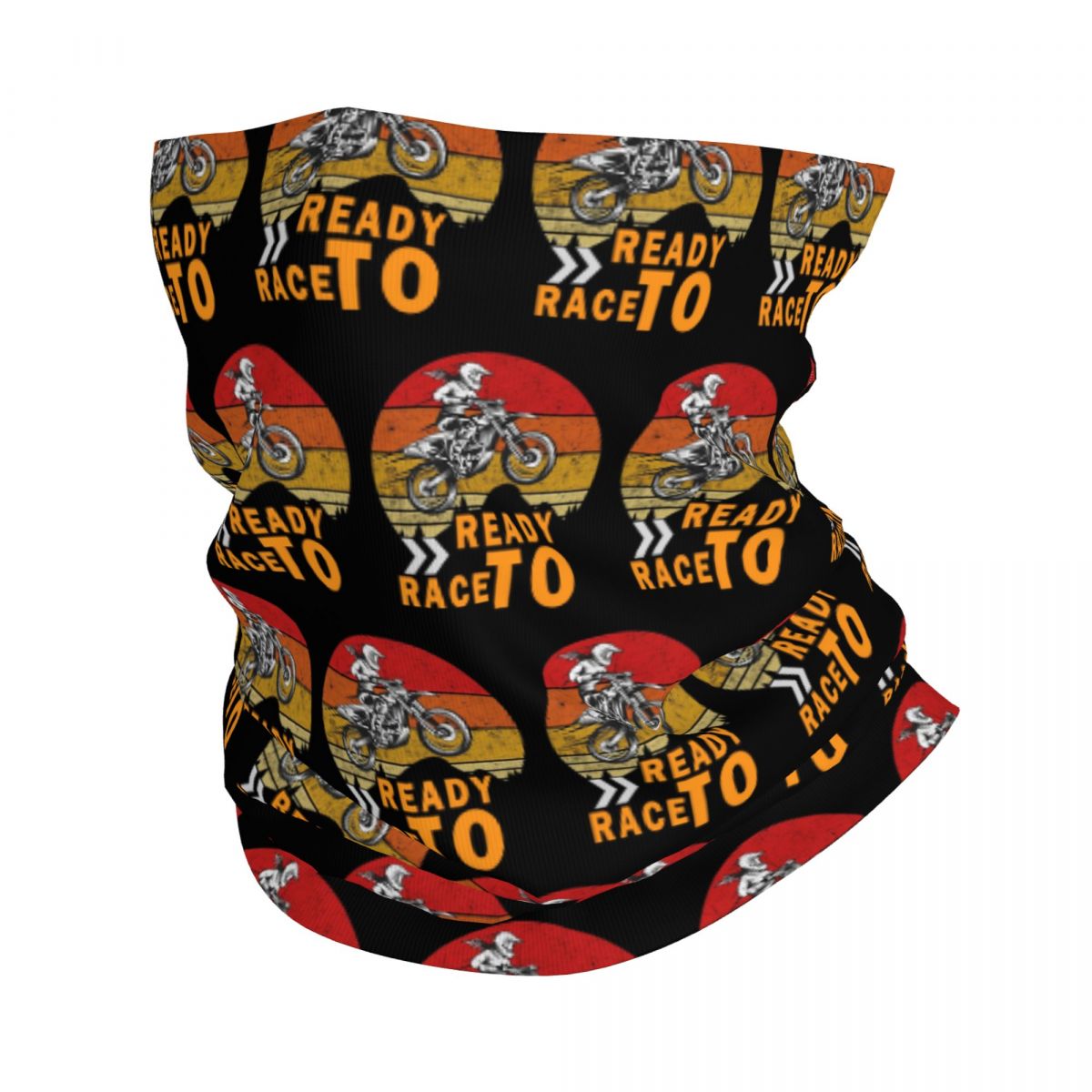 Aangepaste Ready To Race Oostenrijkse motorfiets nekbeschermer dames heren winddichte winterbandana sjaal voor fietsen: Goud