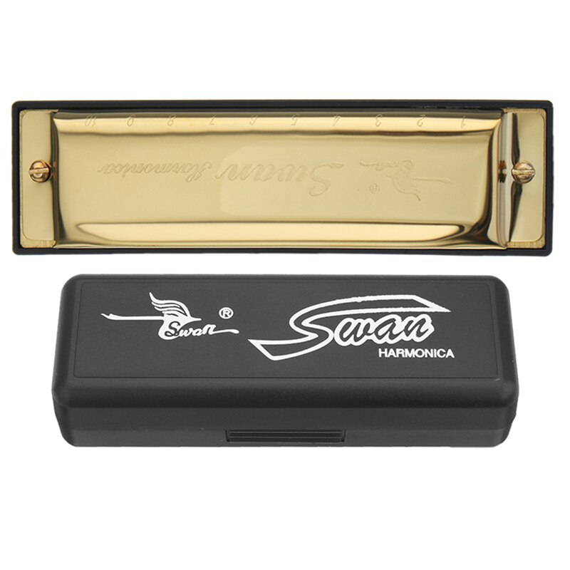 Svanemundharmonika diatonisk mund ogan 10 huller cisne armonica blues harpe key of c mundharmonika musik diatone instrumentos musicales