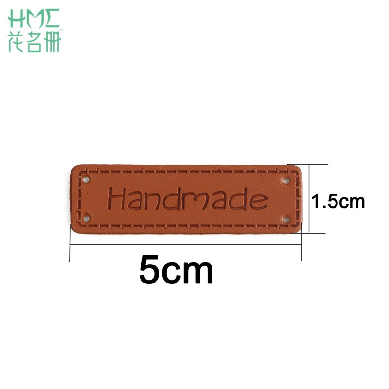 50 stuks/lot handgemaakte letterpatronen pu-leren labels reliëflabel voor doe-het-zelf kleding, kleding, jeans, tassen, schoenen, naaiaccessoires