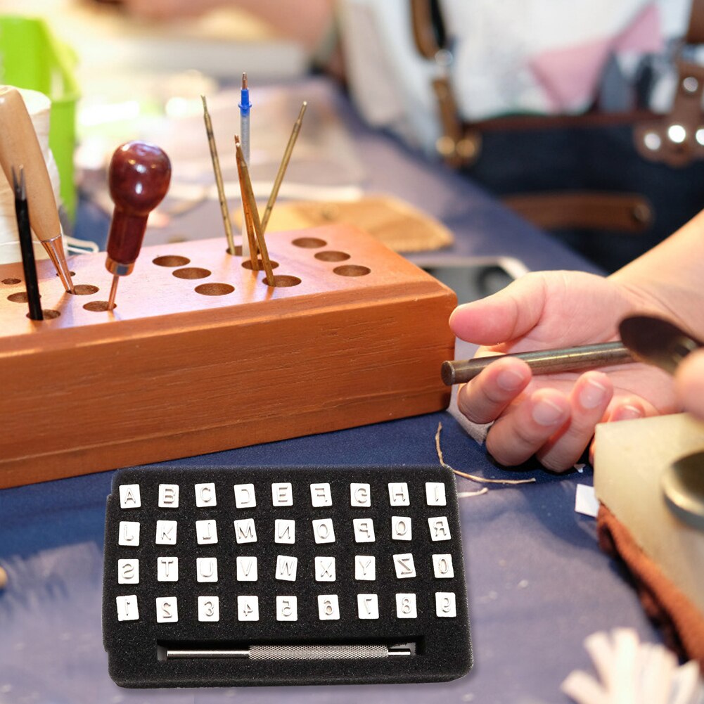 Stamping Solid Metal Printinting Tool 1 Set Seals Mold Handmade Leather Printing Punch Tools for DIY Leather Carving