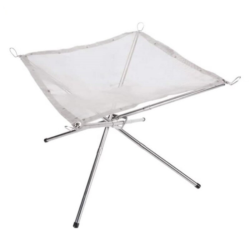 Portabel eldstad utomhus: kollapsande eldstad i stålnät - perfekt för camping, bakgård och trädgård - bärväska inchot