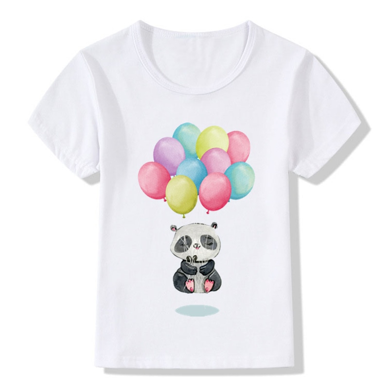 Kinderen Panda Beer Drijvende Meditatie T-shirts Kinderen Zomer Tops Meisjes Jongens Korte Mouw T-shirt Schattige Baby Kleding, ooo2104