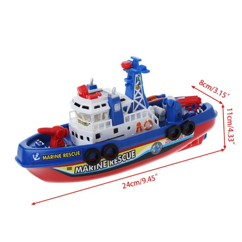 Electric Boat Children Marine Rescue Toys Navigation Warship Toy Birthday