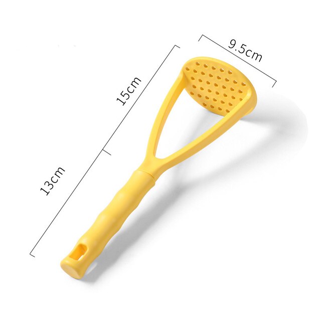 Potatoes Mud Pressure Mud Machine Potato Masher Ricer Fruit Vegetable Tools Portable with Handle Kitchen Gadgets Accessories: Yellow