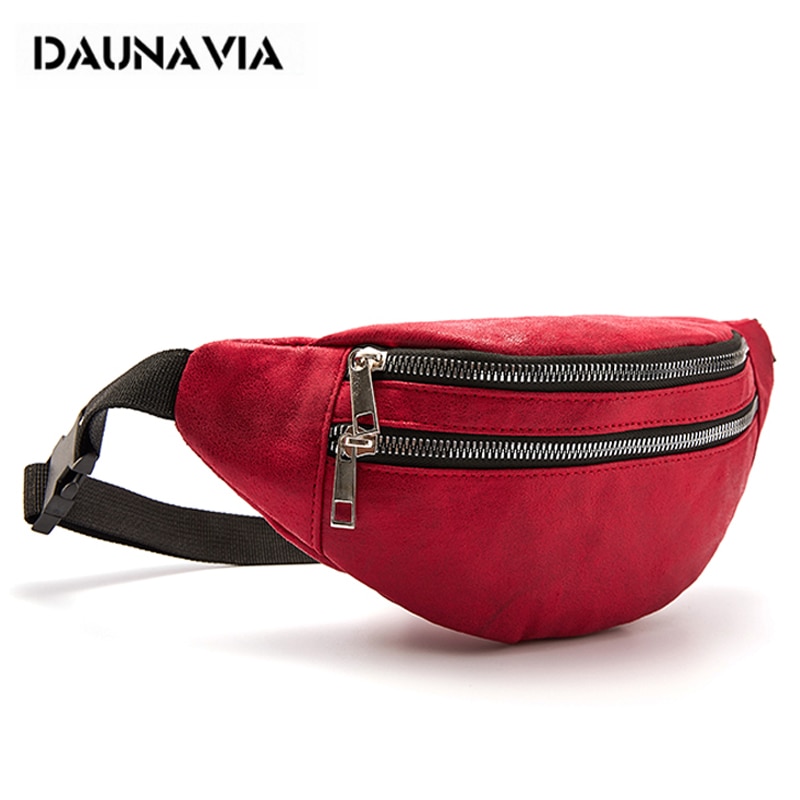 Daunavia fanny pack talje tasker rejse bælte bryst telefon talje pakker kvinder bæltetaske dobbelt lynlås stor kapacitet heuptas