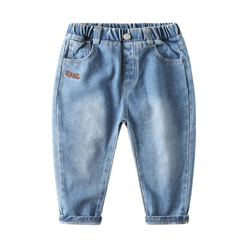 Mudkingdom Boys Jeans Cotton Print Casual Children Trousers Toddler Loose Fit Denim Pants for Boys Spring Autumn Kids Clothes: 3T