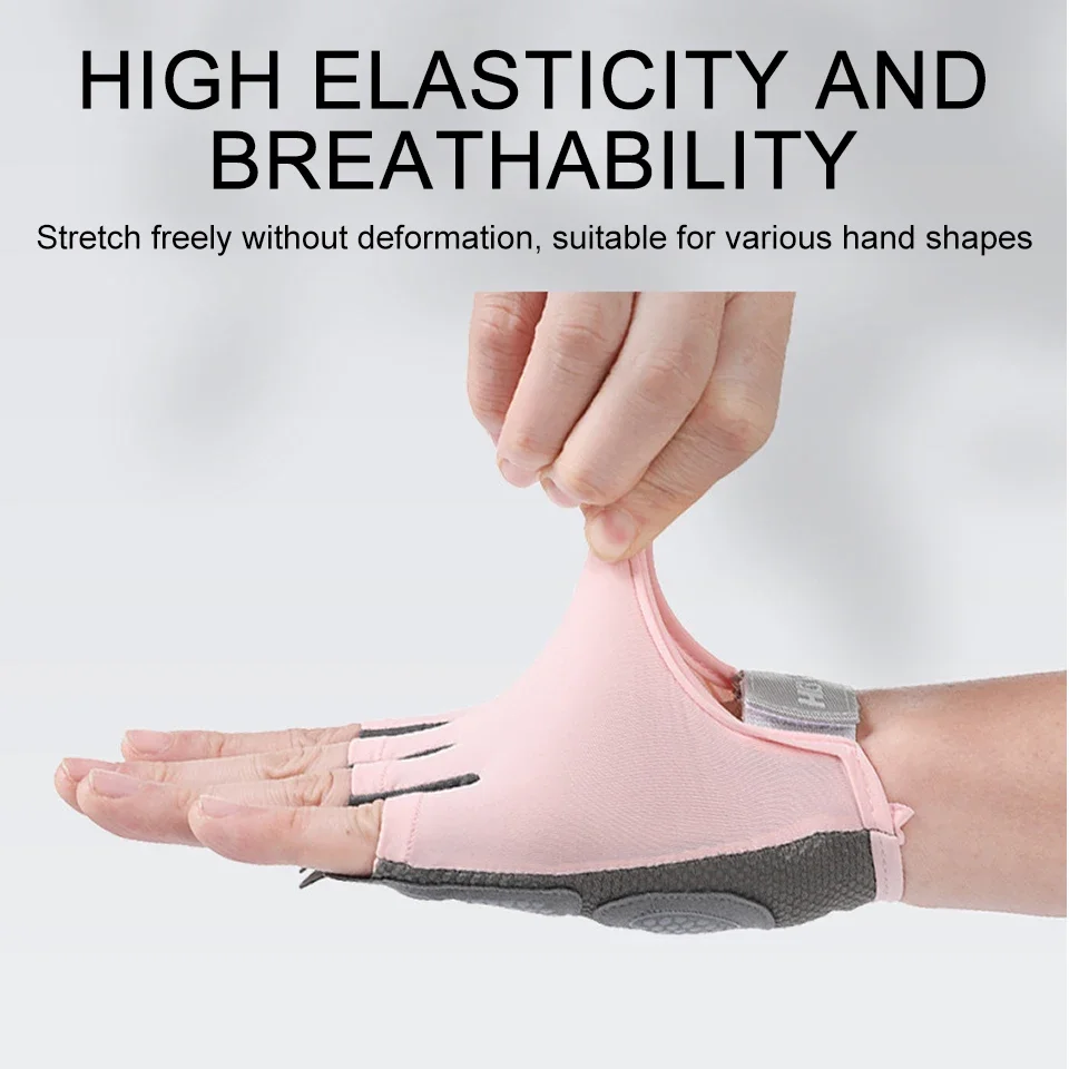 Guanti fitness da palestra guanti traspiranti antiscivolo antiurto mezze dita sport ciclismo yoga manubri guanti per sollevamento pesi donna