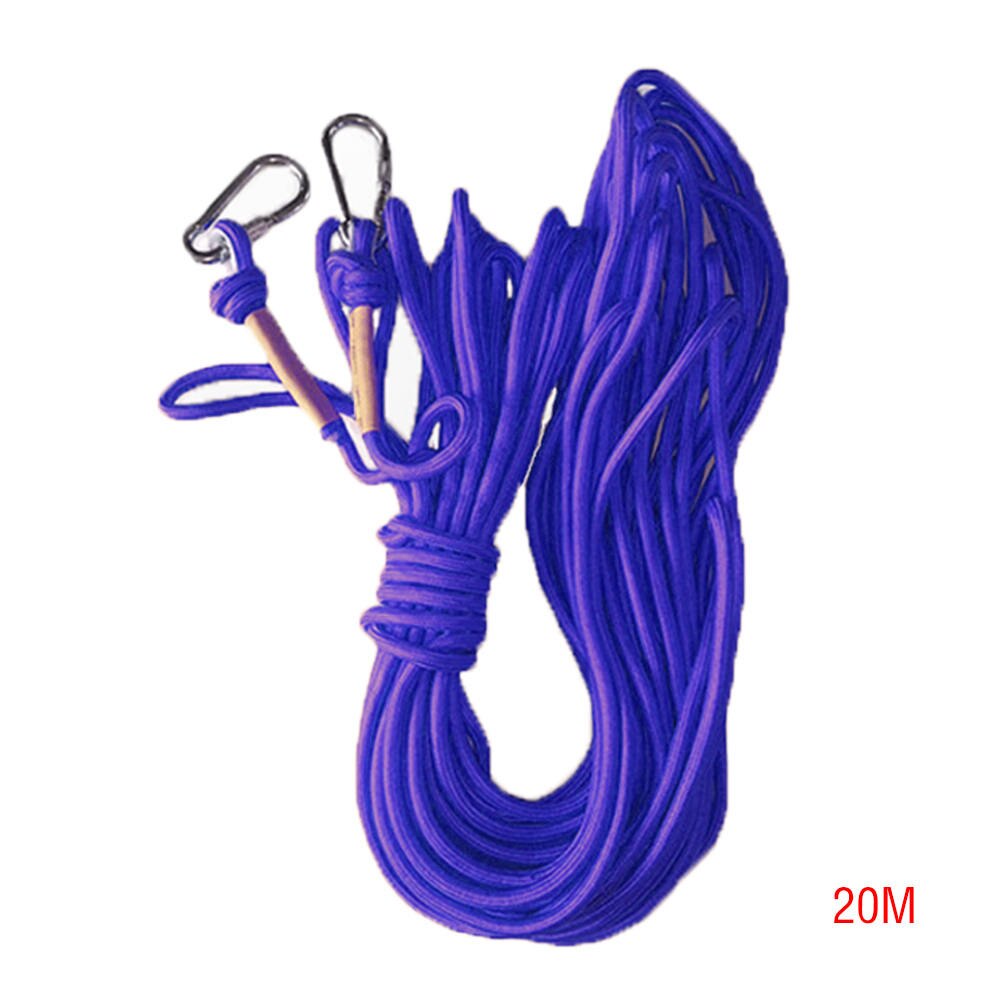 10/20m Strong Salvage Rope Safety Magnet Cord Traction Rope Disturbing String FishingTent Fixed Ropes with Buckle Hardware: Yellow