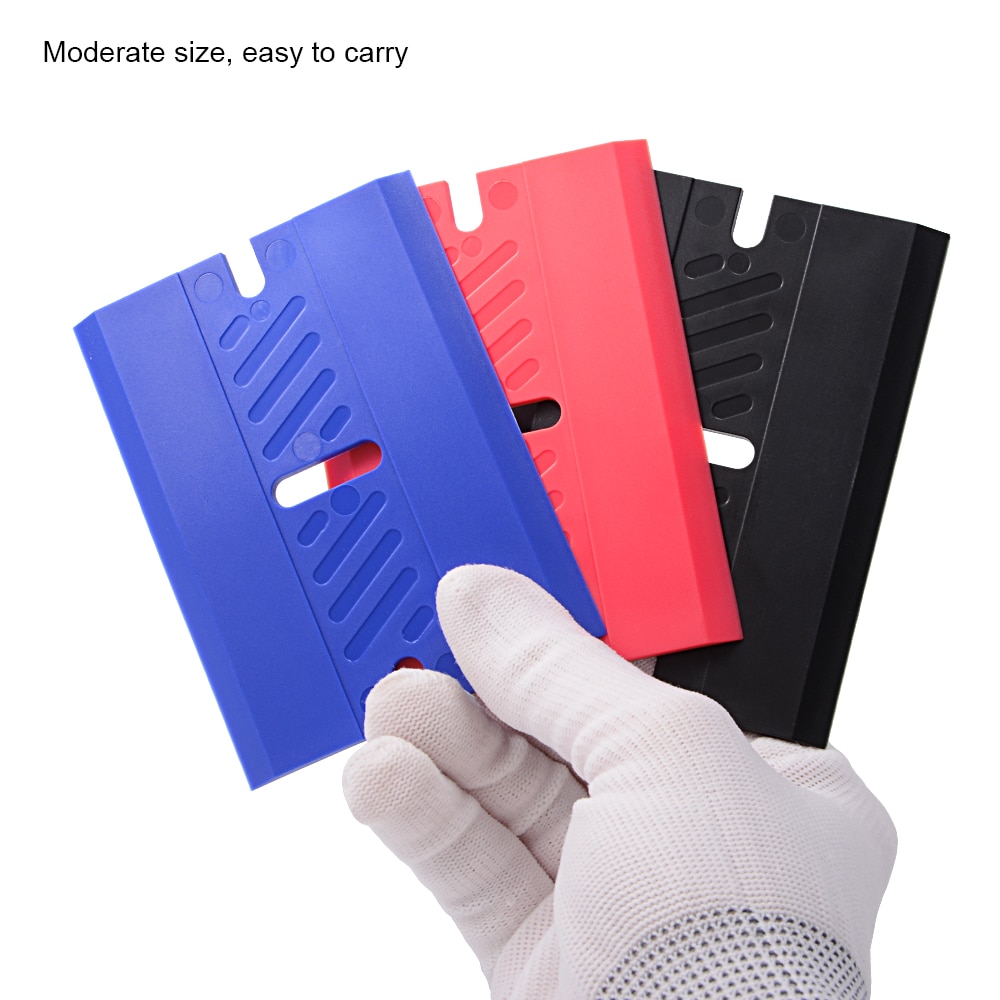Foshio 3 stuks vinyl wrap rakel auto gereedschap koolstofvezel folie wrap schraper zachte raamfolie applicator tool sticker remover
