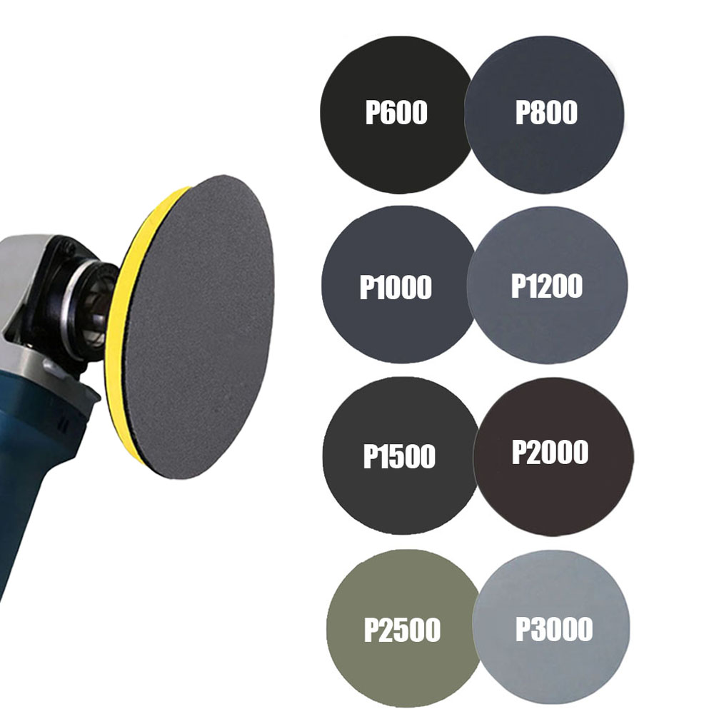 Water Schuurpapier 3 Inch 75 Mm Schuurschijf 800 1000 2000 3000 Grit Droog Polijsten Schuurpapier Schuurmiddelen Voor auto Detaillering