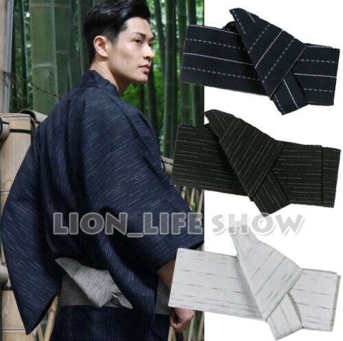 Japansk herr kimono yukata styvt kaku obi bälte lätt kai no kuchi musubi