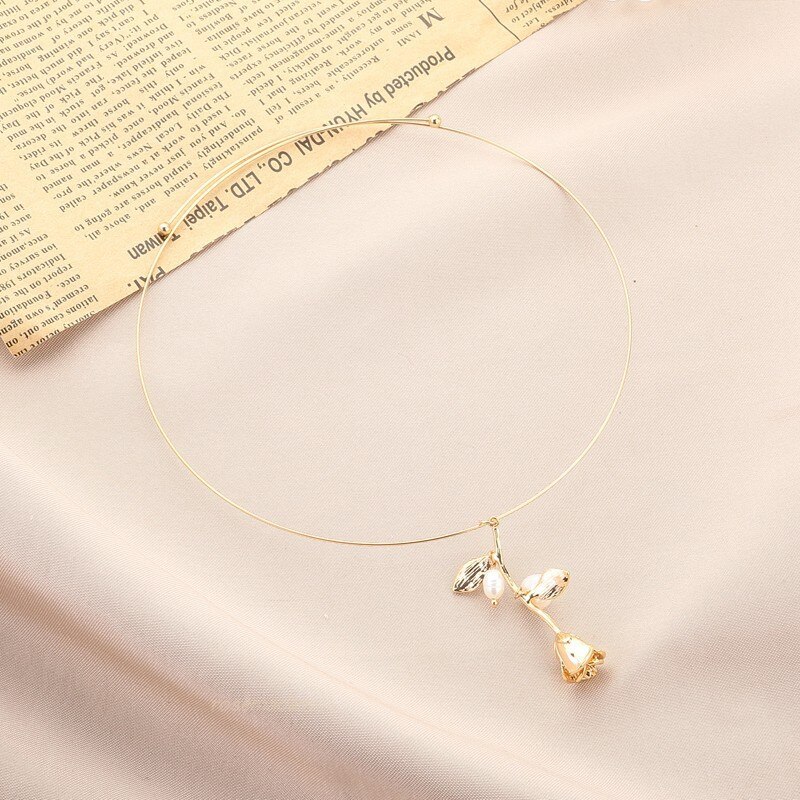 Gold Color Kpop Butterfly Choker Necklaces Women Waterdrop Pendant Necklaces Korean Jewelry