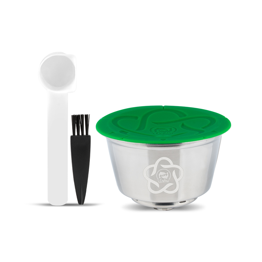 Kapsułka do kawy dla Dolce Gusto Mini Me kapsułka do kawy wielokrotnego użytku piccolo xs kapsułki filtry Crema ze stali nierdzewnej icafilas: Jasno szary