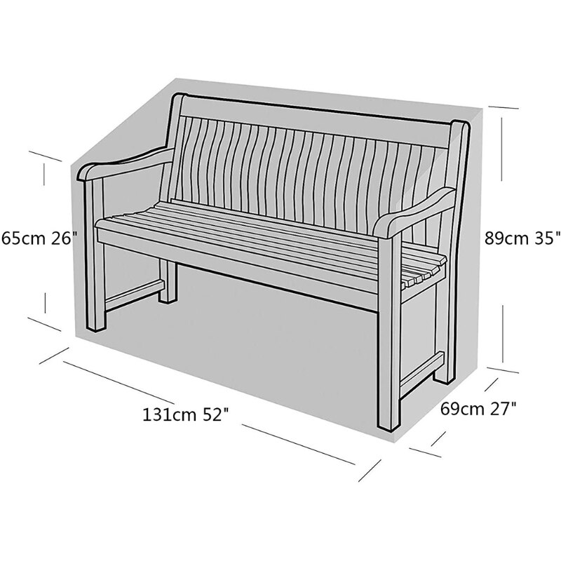 Garden Furniture Bench Cover 2/3/4 Seater Waterproof Anti-UV Heavy Duty Bench Protective Cover Long Chair Cover Outdoor