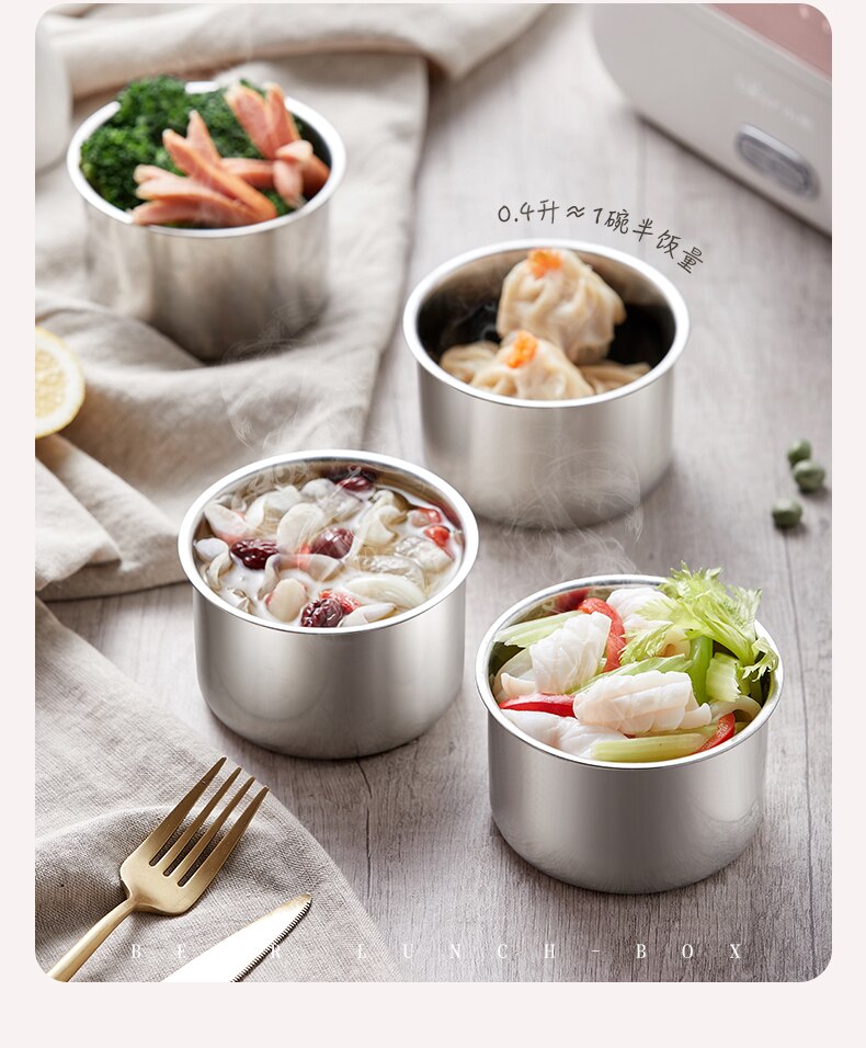 Xiaomi Electric Lunch Heating Box Meals Portable Electric Multi Cooker Rice Cooker Food Container Warmer EU/AU/UK/US Plug 220V