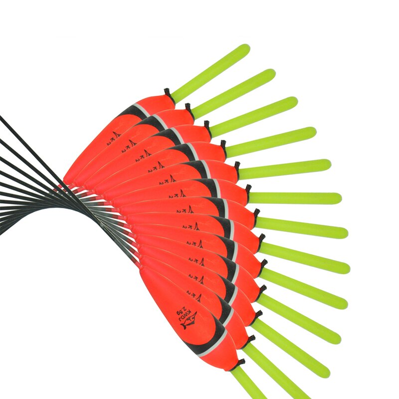 CIBO 10pcs night luminous carp fishing float weight 2.5g plastic vertical buoy float hard tail floats for fishing floater