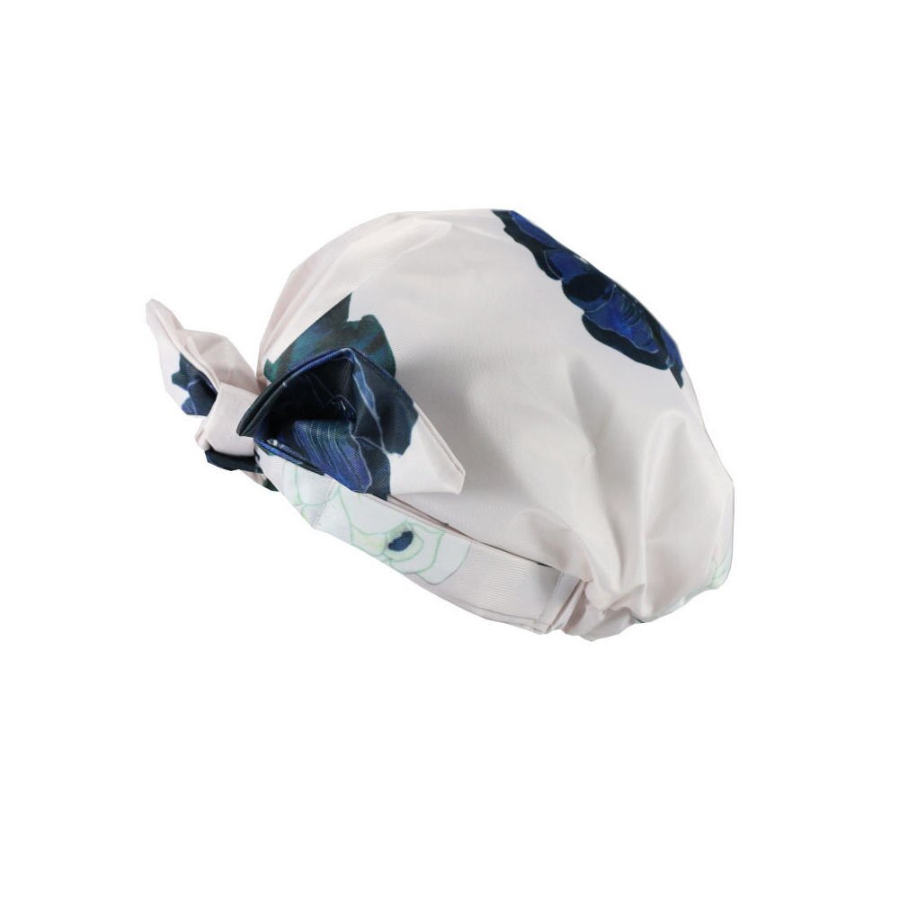 Bonnet de douche de luxe pour femmes, étanche, réutilisable, bonnet de bain, pour cheveux longs, grand Turban: Flowers Shower Cap