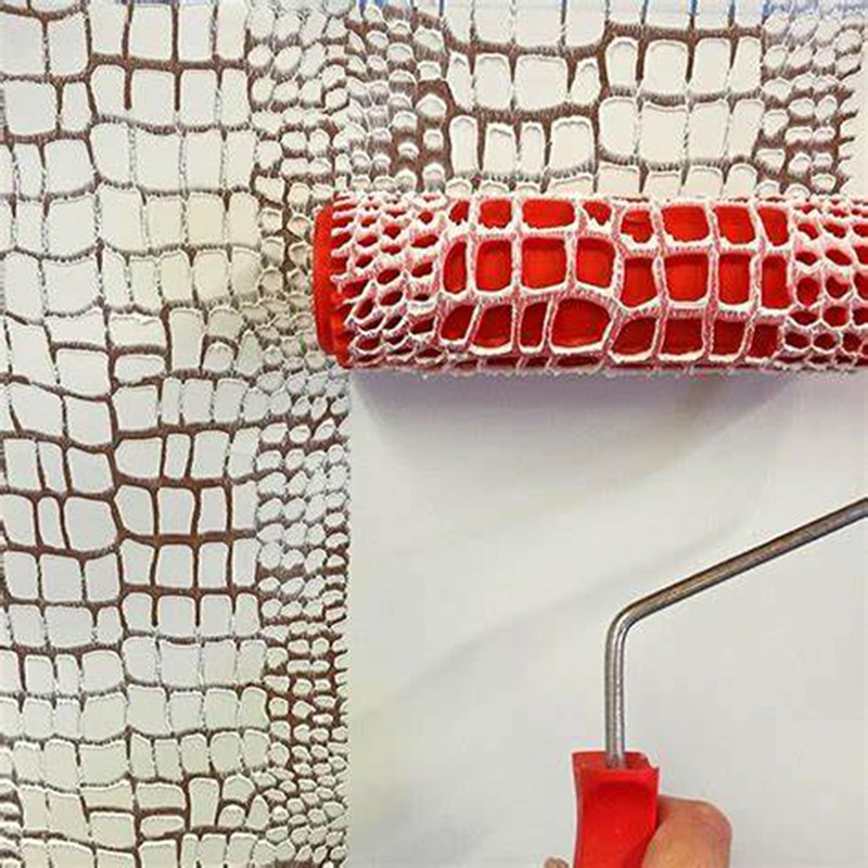 Dekorativ maling rulle mønster præget tekstur maleri værktøjer til væg airless pintura maskine husstand børste gummi 324t