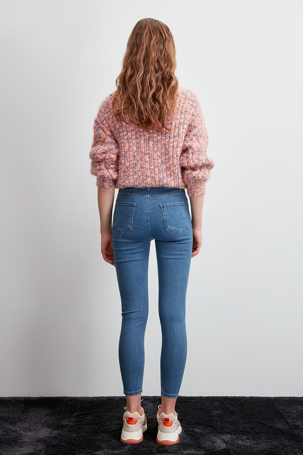 Trendyol Dames Jeans White High Waist Barrel Jeans Twoss23je00295 - Trendy Witte Jeans