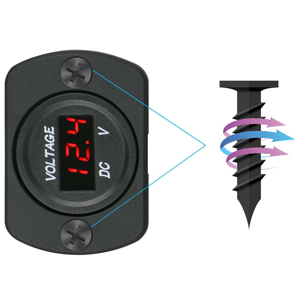 DC 12V 24V mini woltomierz cyfrowy amperomierz z panelem doprowadziło cyfrowy płyta woltomierza robić samochodu motocykl ciężarówki łodzi