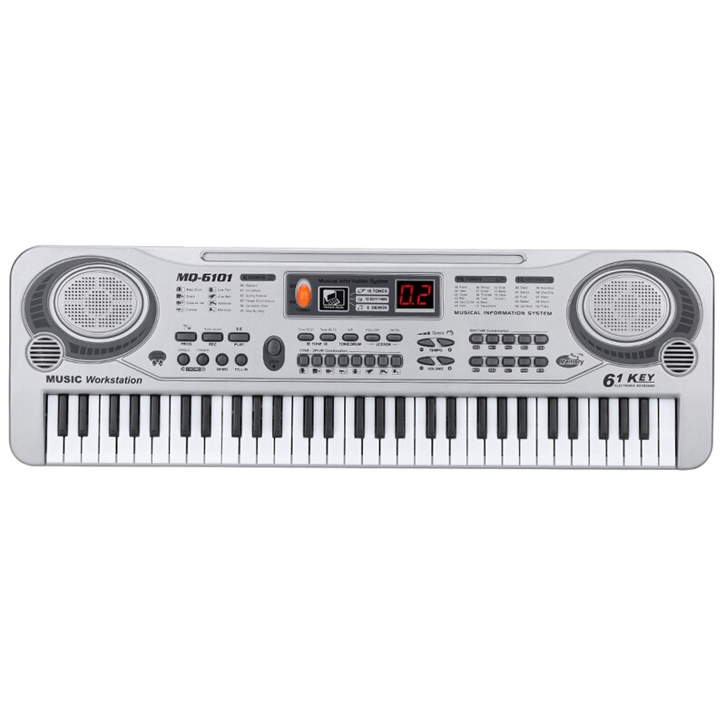 61-Key Keyboard Piano Piano Led Instrument Keyboard 21-Inch Music Education Double-Row Electronic Piano Children Beginner