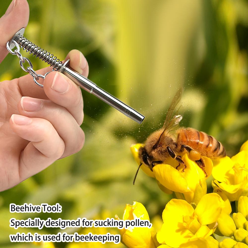 Stainless Steel Bee Pollen Grip Sucking Collector Tool Bee Pollen Collector Bee Beehive garden Equipment Beekeeping Tool