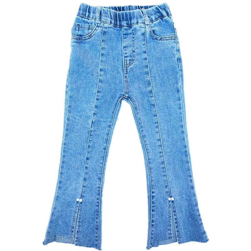 Lente Herfst Jeans Meisje Mode Kids Flare Jeans Meisjes Vintage Denim Broek Kids Kleding Voor Meisjes Toevallige Denim Broek q07