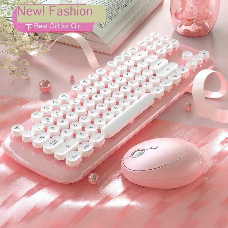 SeenDa 2.4G Wireless Bluetooth Keyboard Mouse Combos for Computer Phone Switch Between Bluetooth & 2.4G Connect Up to 3 Devices