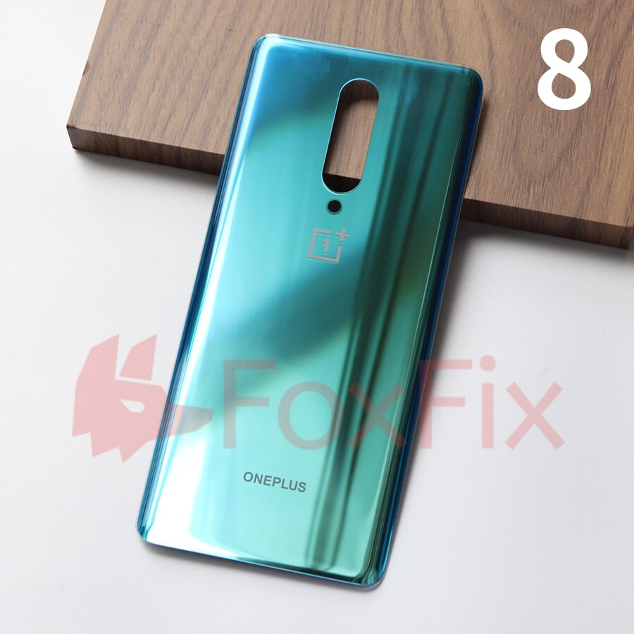 Zurück Glas Für Oneplus 8 Profi Zurück Batterie Abdeckung Hinten Gehäbenutzen Tür fallen klar Tafel Ersatz Für Oneplus 8 Batterie abdeckung: 8-Grün