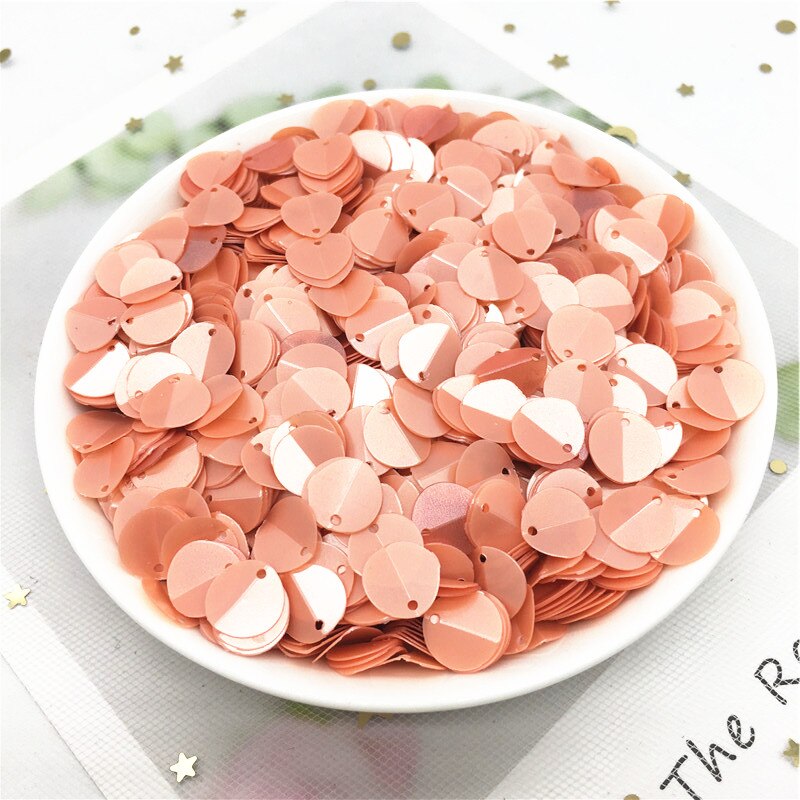 Matte Roze Gevouwen Pailletten 10 Mm Pvc Ovale Losse Sequin Pad Diameter Sequin Naaien Proces Vrouwen Hoofddeksels Kleding Accessoires