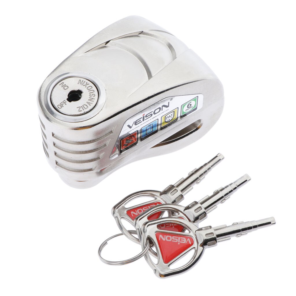 Motorcycle Waterproof Alarm Lock Aluminum Anti theft Wheel Disc Brake Alarm Lock 130db Motorcycle Bike Metal Disc Lock